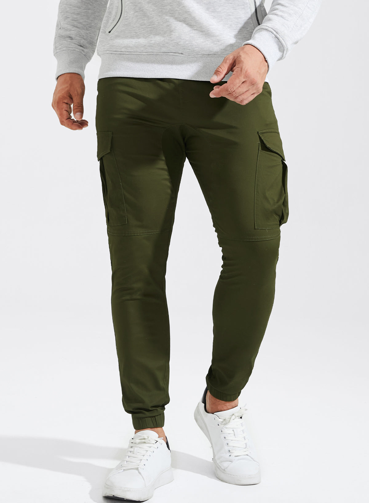 Dokotoo Men Men's Cotton Cargo Joggers Slim Fit Work Pants