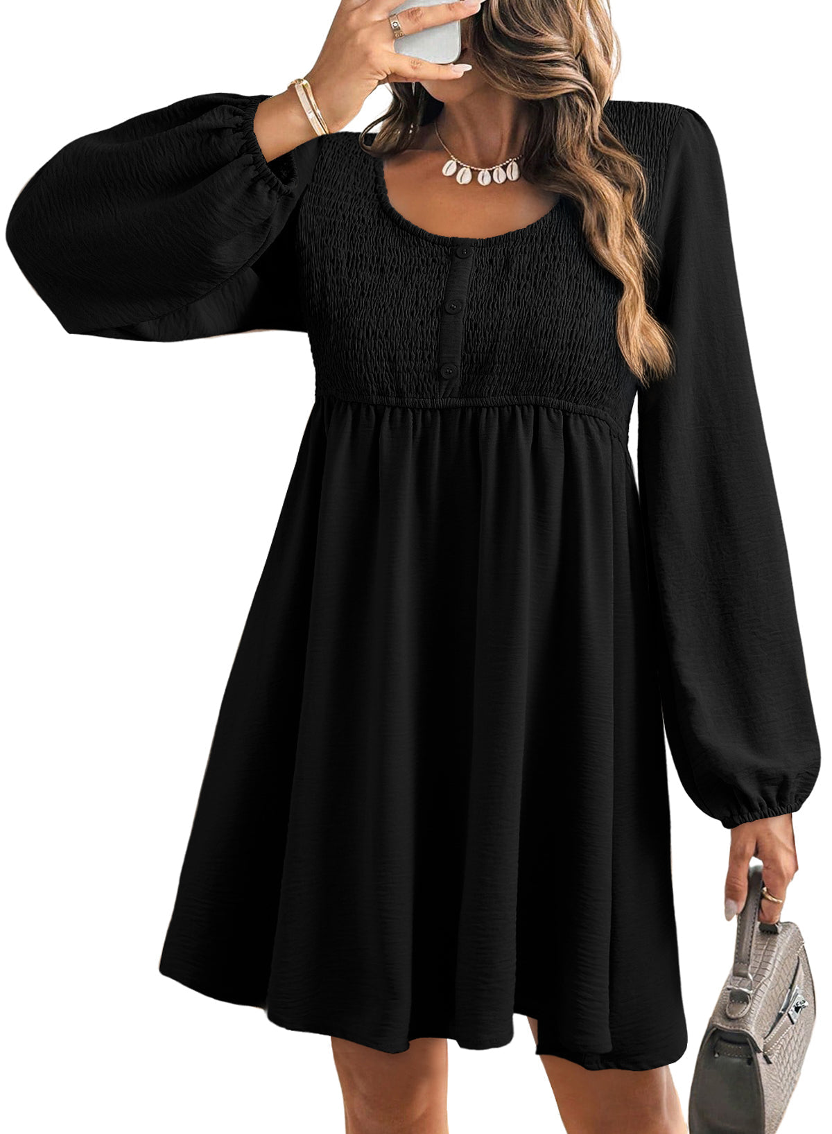 Dokotoo Fall Dresses for Women 2026 Casual Long Sleeve Mini Dress