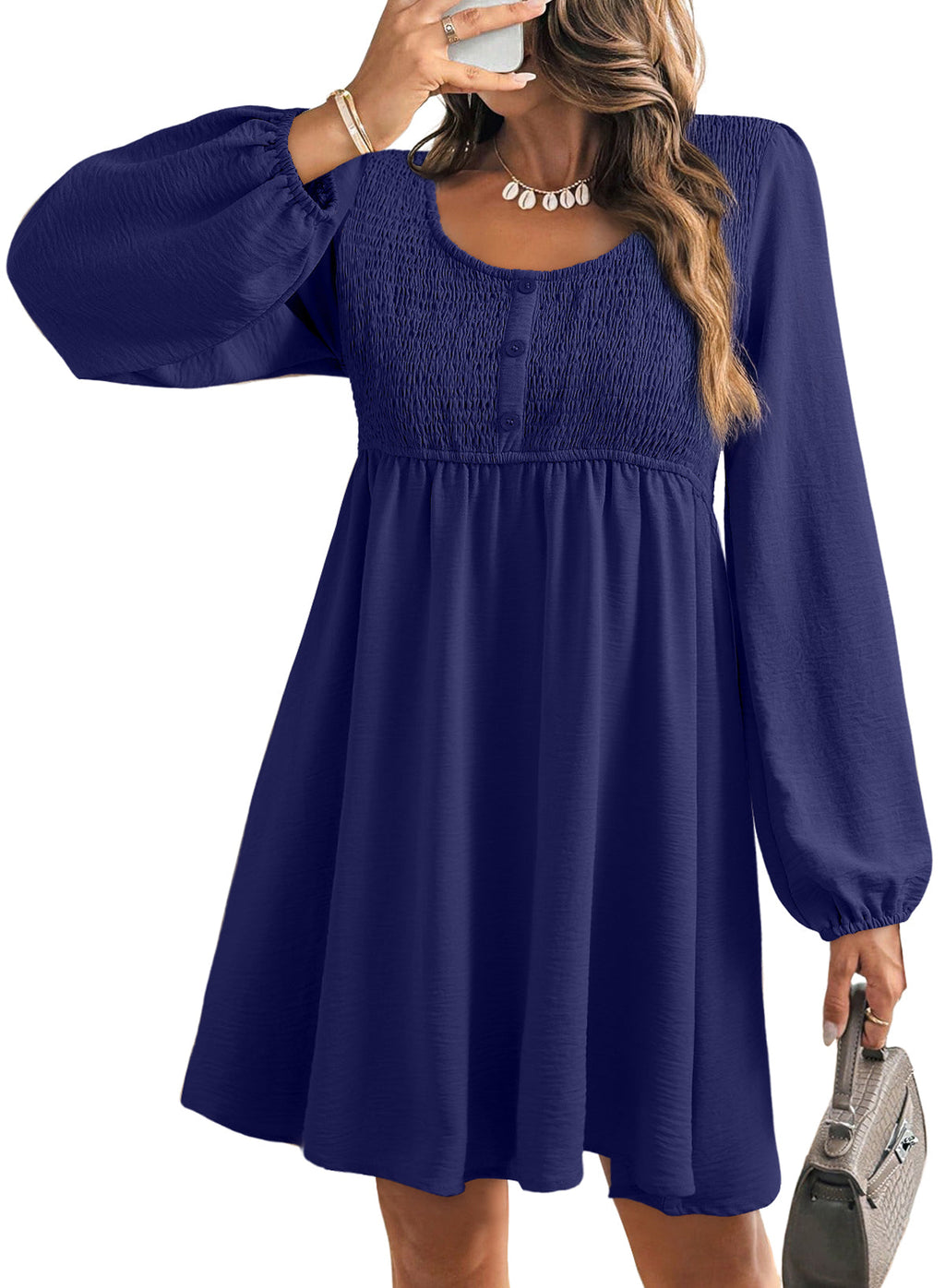 Dokotoo Fall Dresses for Women 2026 Casual Long Sleeve Mini Dress