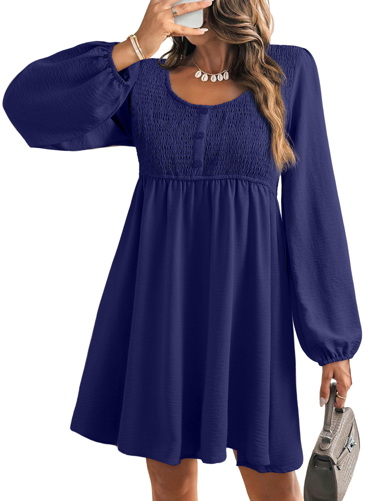 Dokotoo Fall Dresses for Women 2026 Casual Long Sleeve Mini Dress