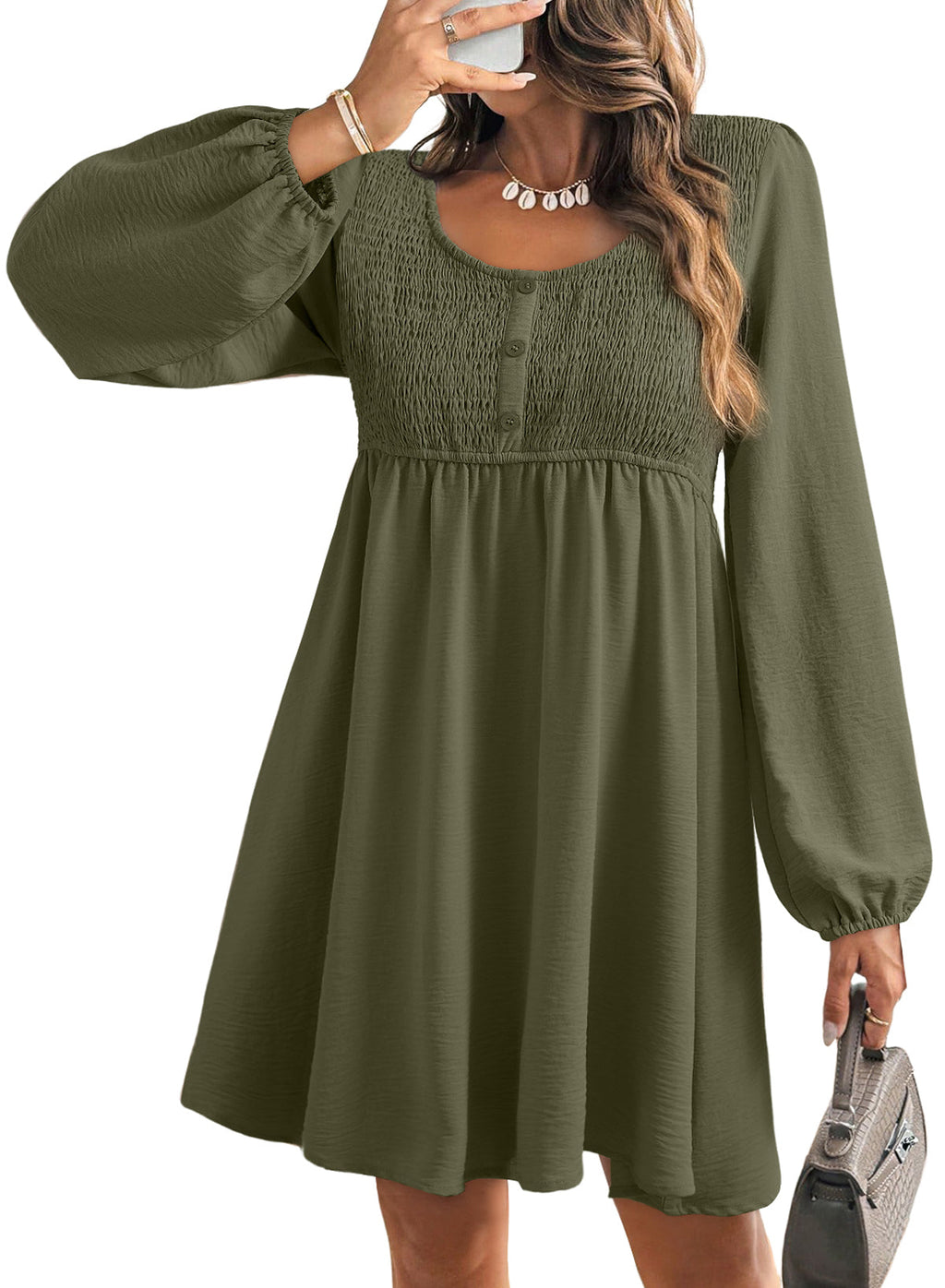 Dokotoo Fall Dresses for Women 2026 Casual Long Sleeve Mini Dress