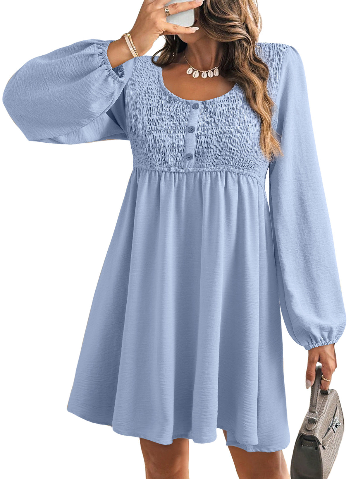 Dokotoo Fall Dresses for Women 2026 Casual Long Sleeve Mini Dress