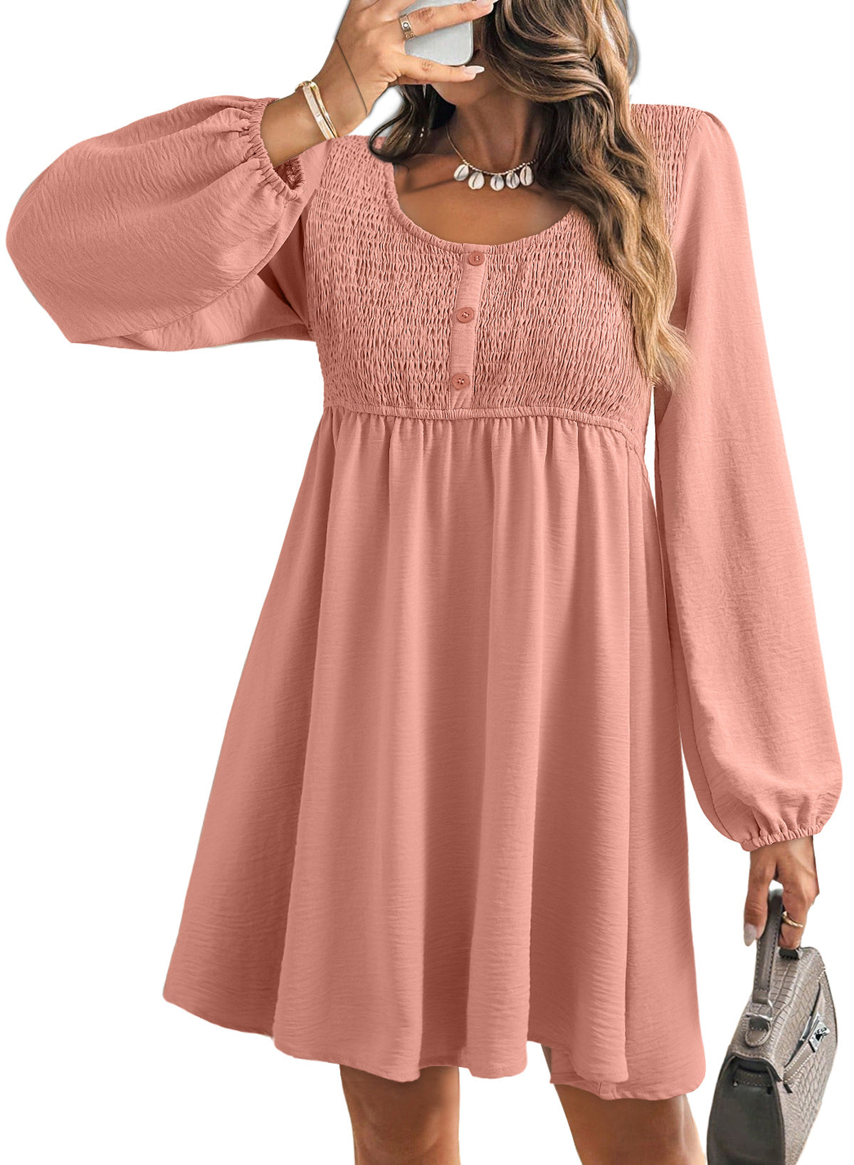Dokotoo Fall Dresses for Women 2026 Casual Long Sleeve Mini Dress