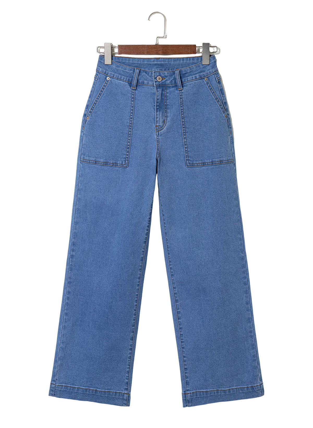 Dokotoo Women's Pants High Waisted Jeans Stretch Colorblock Denim Pants
