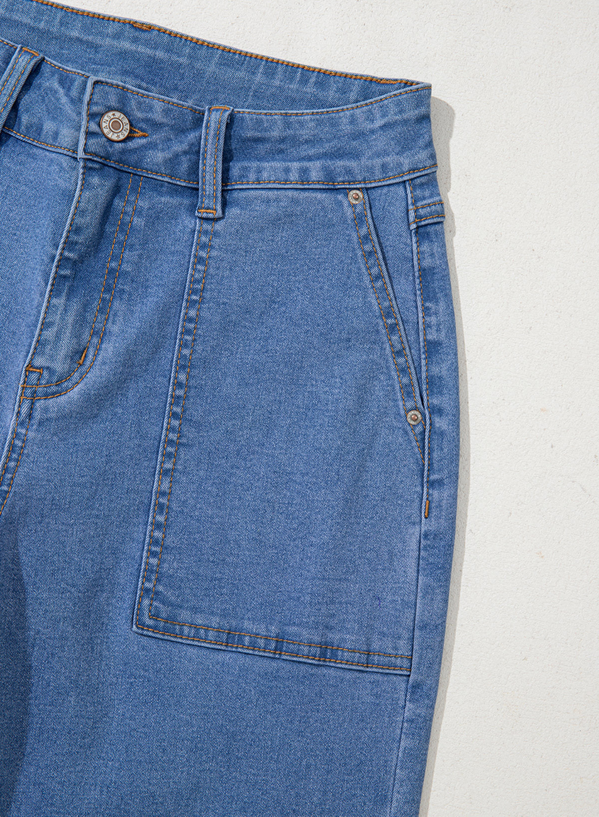 Dokotoo Women's Pants High Waisted Jeans Stretch Colorblock Denim Pants