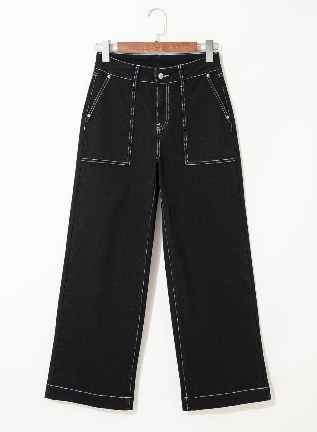 Dokotoo Women's Pants High Waisted Jeans Stretch Colorblock Denim Pants