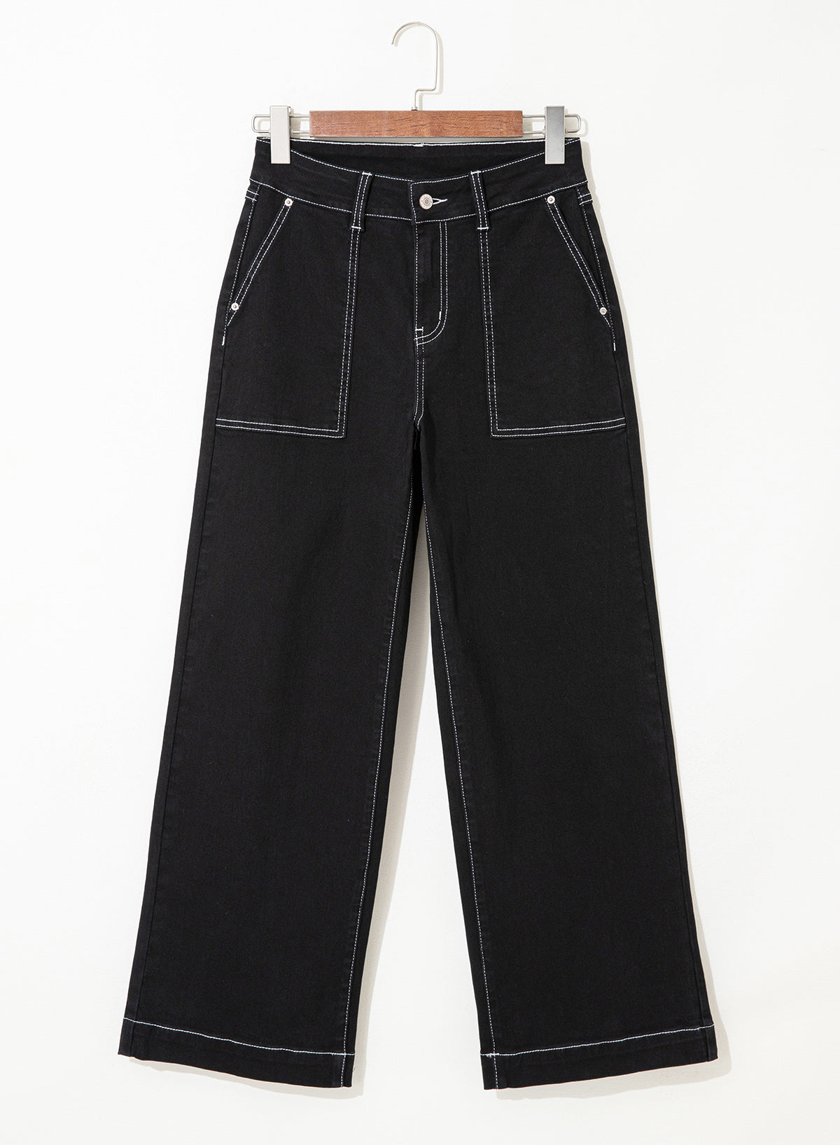 Dokotoo Women's Pants High Waisted Jeans Stretch Colorblock Denim Pants