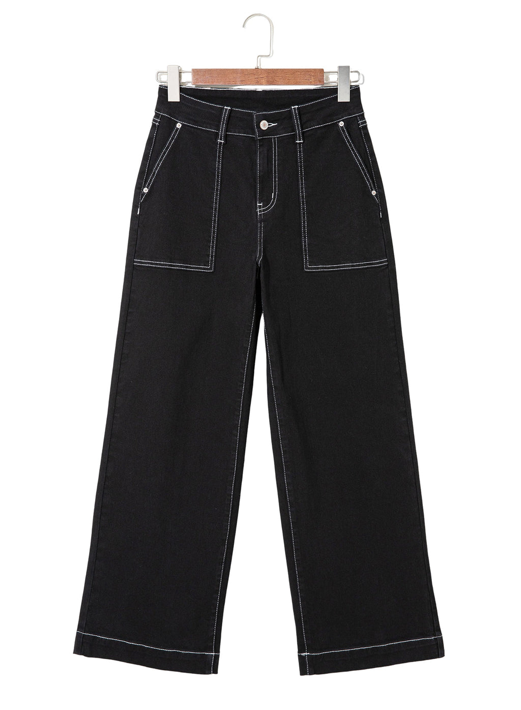 Dokotoo Women's Pants High Waisted Jeans Stretch Colorblock Denim Pants