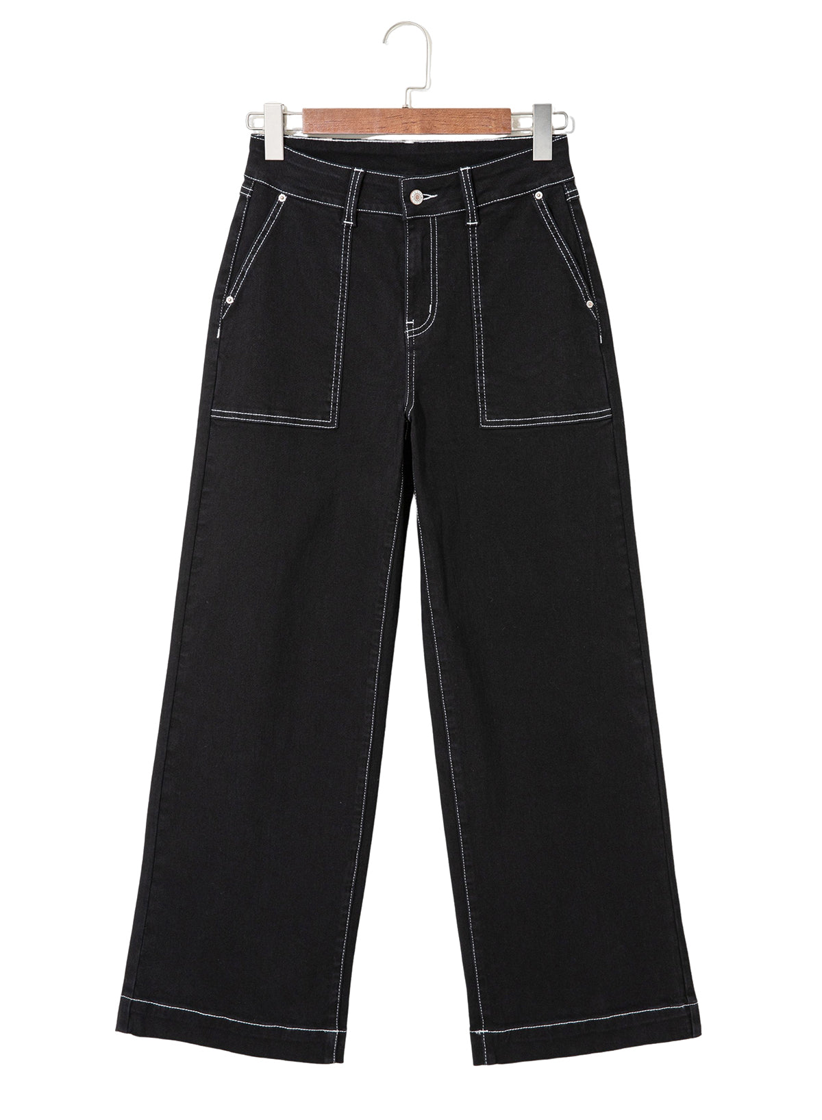 Dokotoo Women's Pants High Waisted Jeans Stretch Colorblock Denim Pants