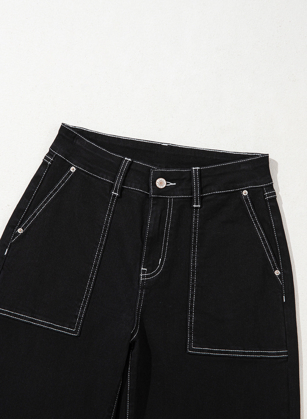 Dokotoo Women's Pants High Waisted Jeans Stretch Colorblock Denim Pants