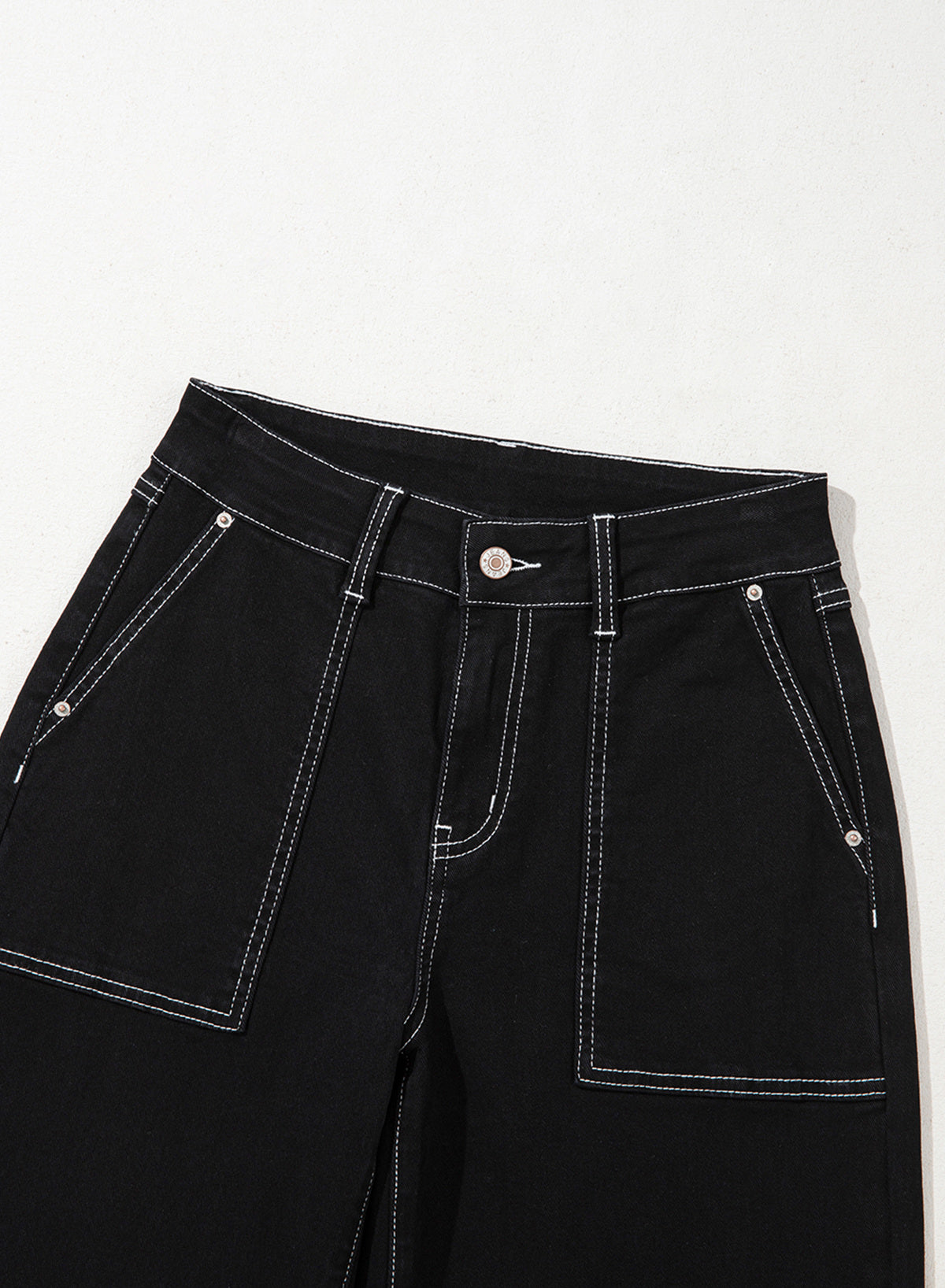 Dokotoo Women's Pants High Waisted Jeans Stretch Colorblock Denim Pants