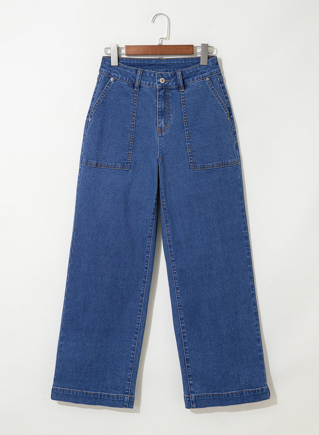 Dokotoo Women's Pants High Waisted Jeans Stretch Colorblock Denim Pants