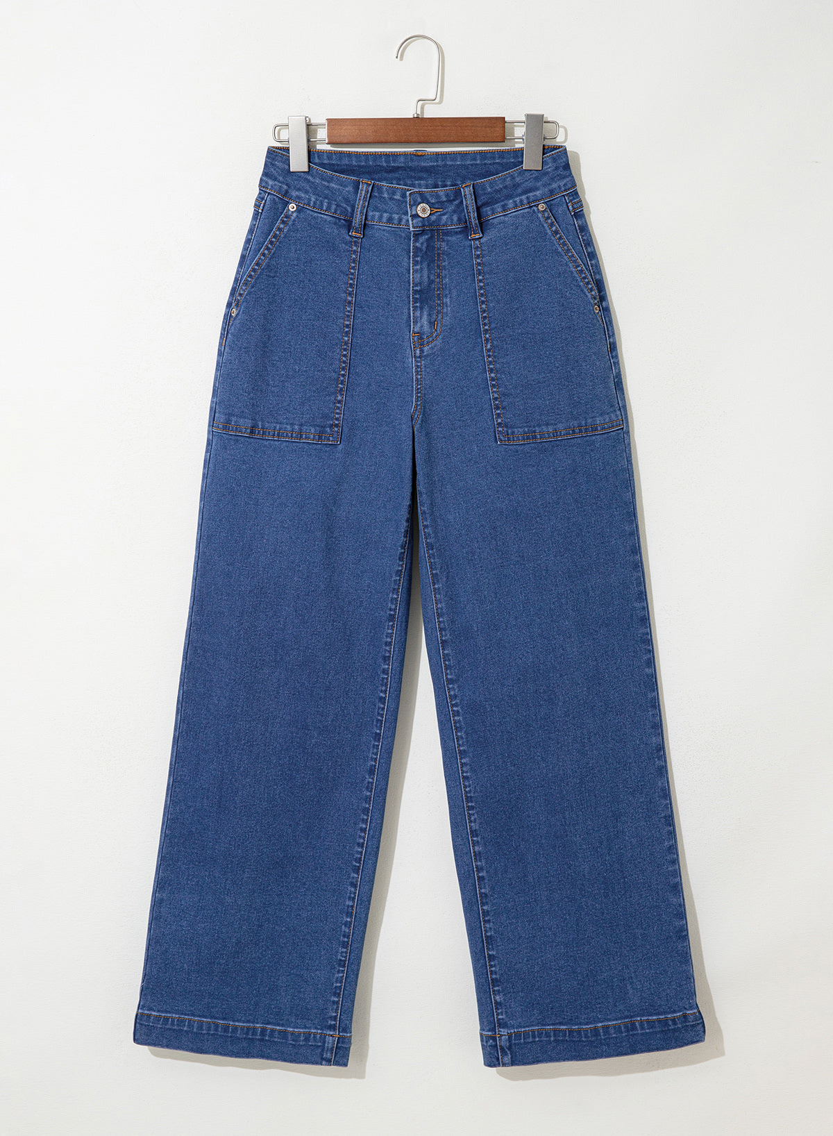Dokotoo Women's Pants High Waisted Jeans Stretch Colorblock Denim Pants