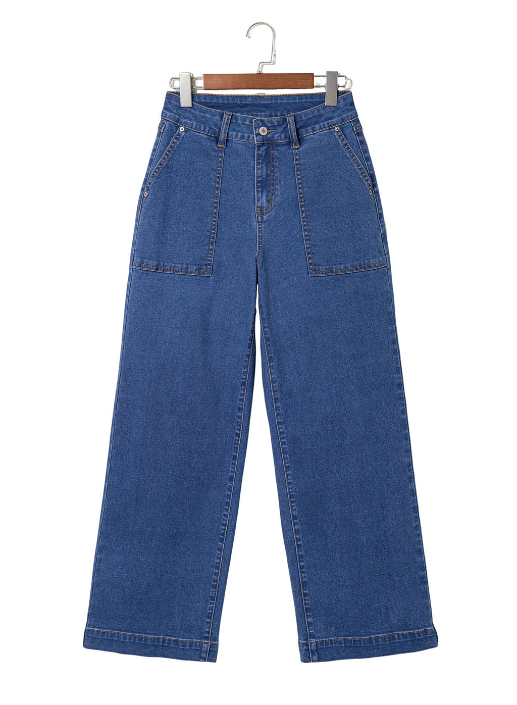 Dokotoo Women's Pants High Waisted Jeans Stretch Colorblock Denim Pants