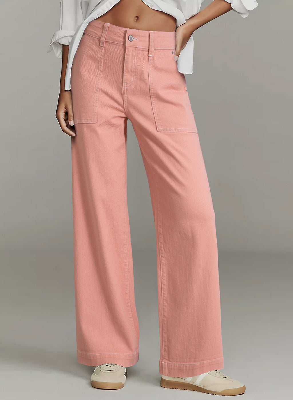 Dokotoo Women's Pants High Waisted Jeans Stretch Colorblock Denim Pants