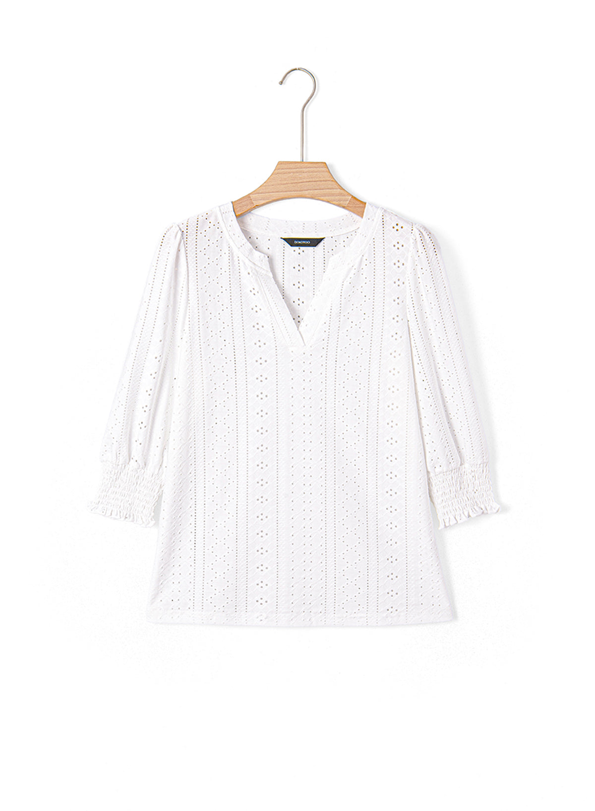 Dokotoo Womens Hollow Out Blouses 3/4 Sleeve Business Tops T-Shirts 2026