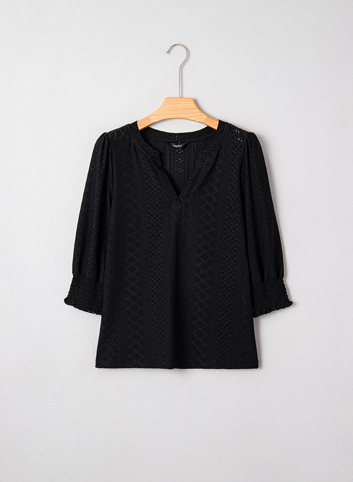 Dokotoo Womens Hollow Out Blouses 3/4 Sleeve Business Tops T-Shirts 2026