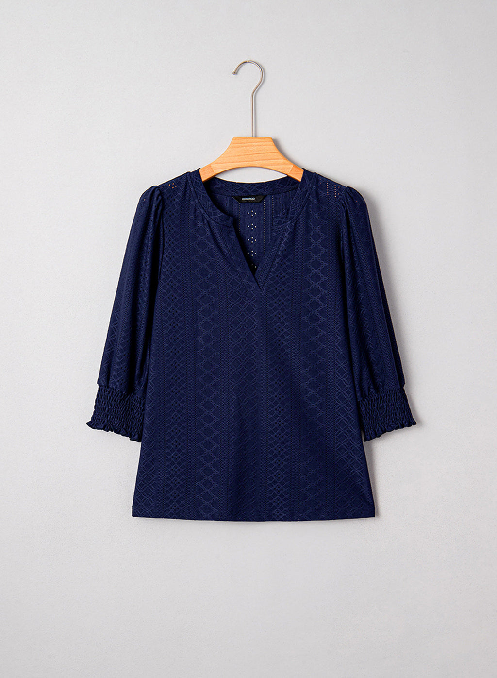Dokotoo Womens Hollow Out Blouses 3/4 Sleeve Business Tops T-Shirts 2026
