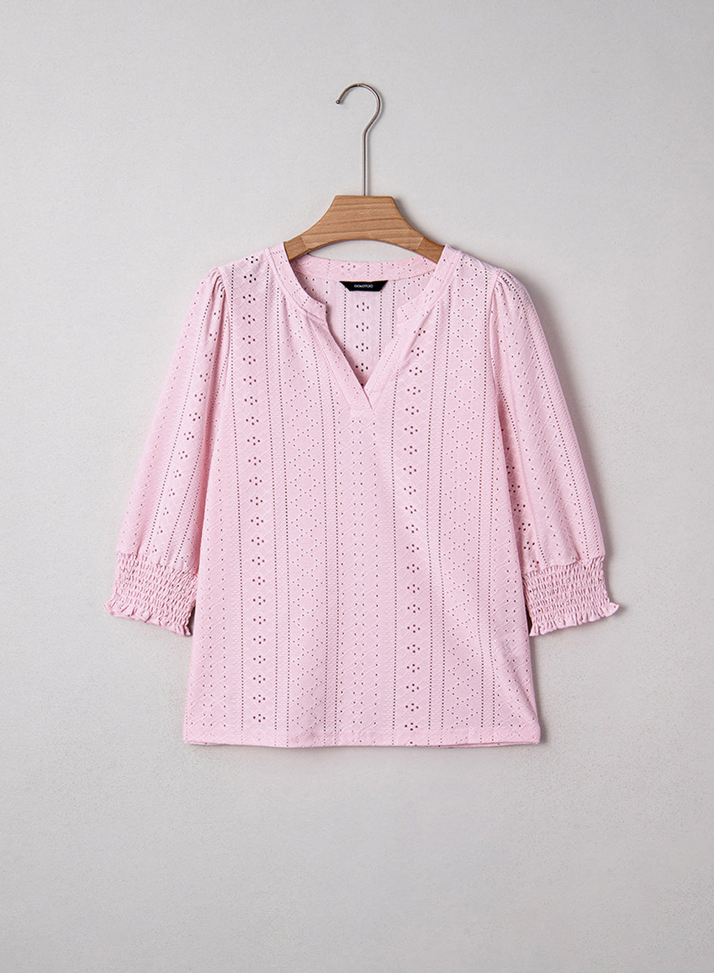 Dokotoo Womens Hollow Out Blouses 3/4 Sleeve Business Tops T-Shirts 2026