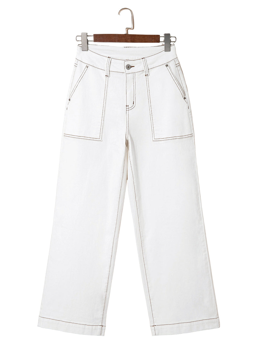 Dokotoo Women's Pants High Waisted Jeans Stretch Colorblock Denim Pants
