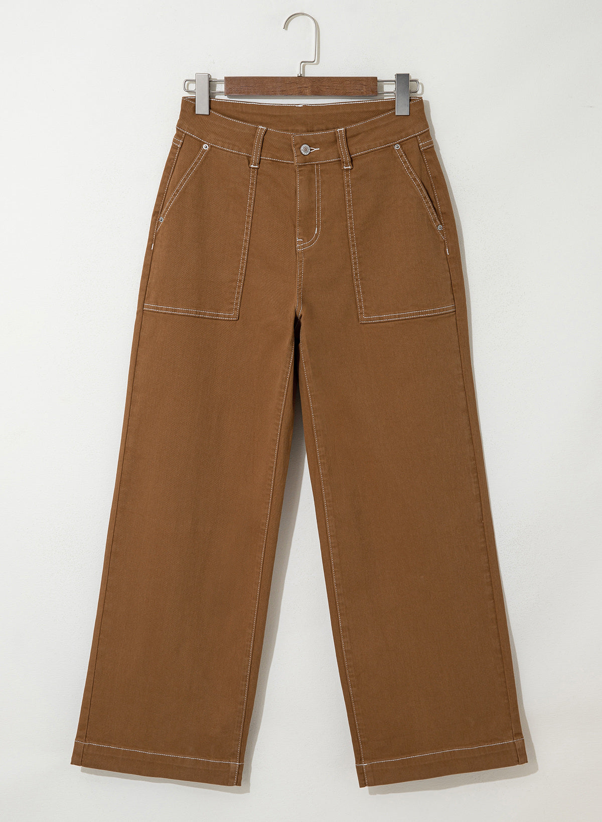 Dokotoo Women's Pants High Waisted Jeans Stretch Colorblock Denim Pants