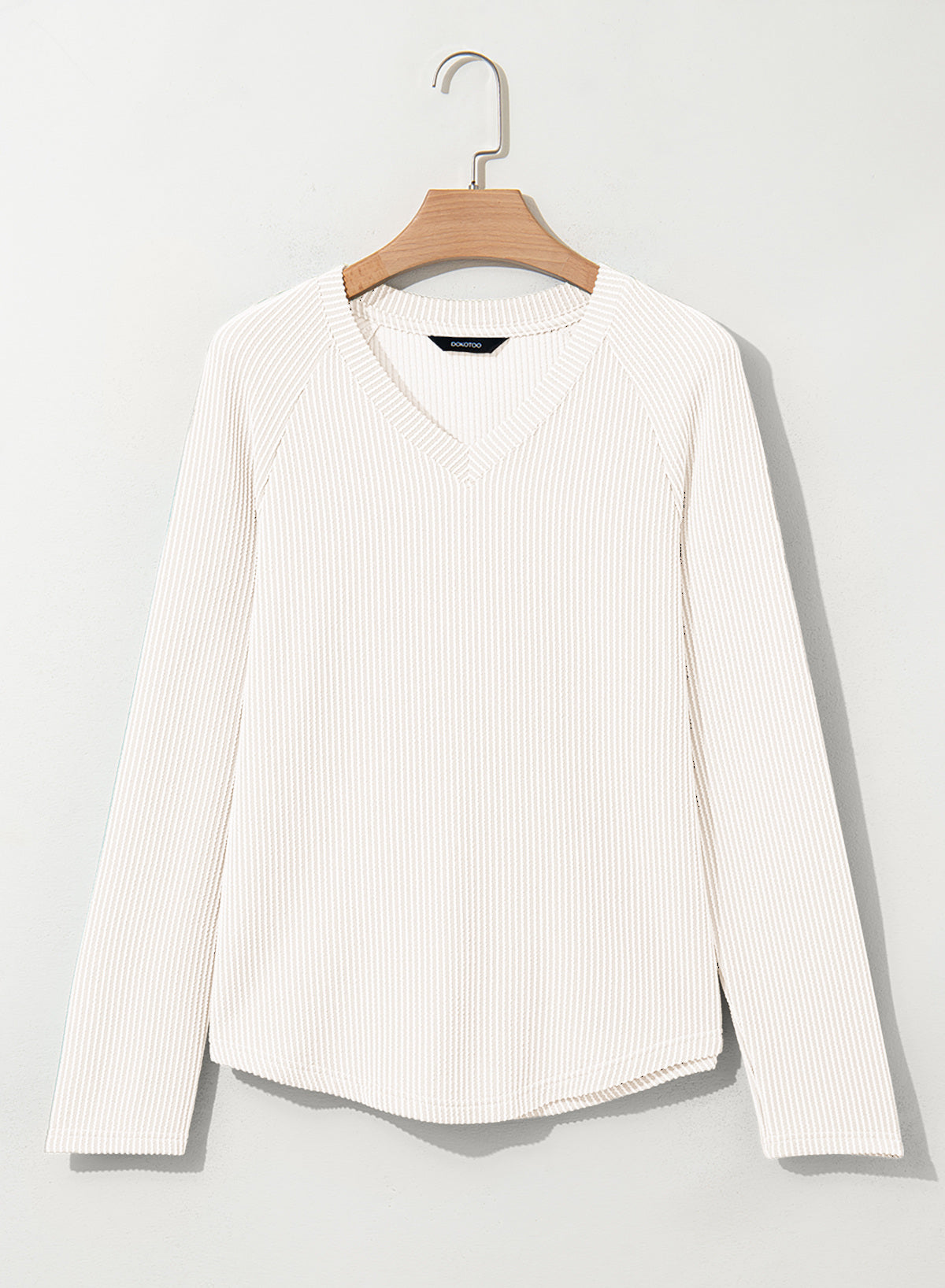 Dokotoo Spring Tops for Women 2026 Long Sleeve Ribbed Knit Teacher Shirts