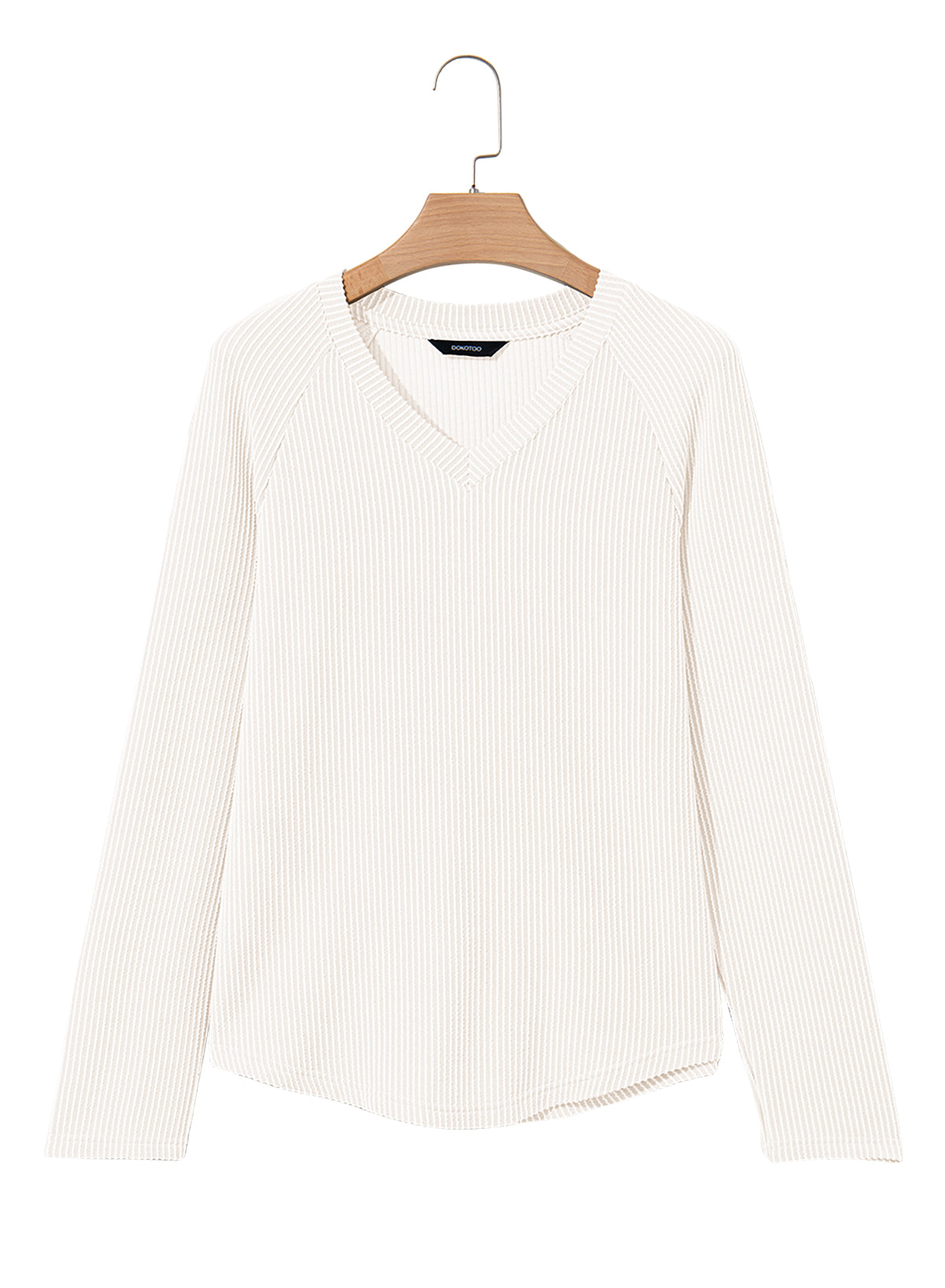 Dokotoo Spring Tops for Women 2026 Long Sleeve Ribbed Knit Teacher Shirts