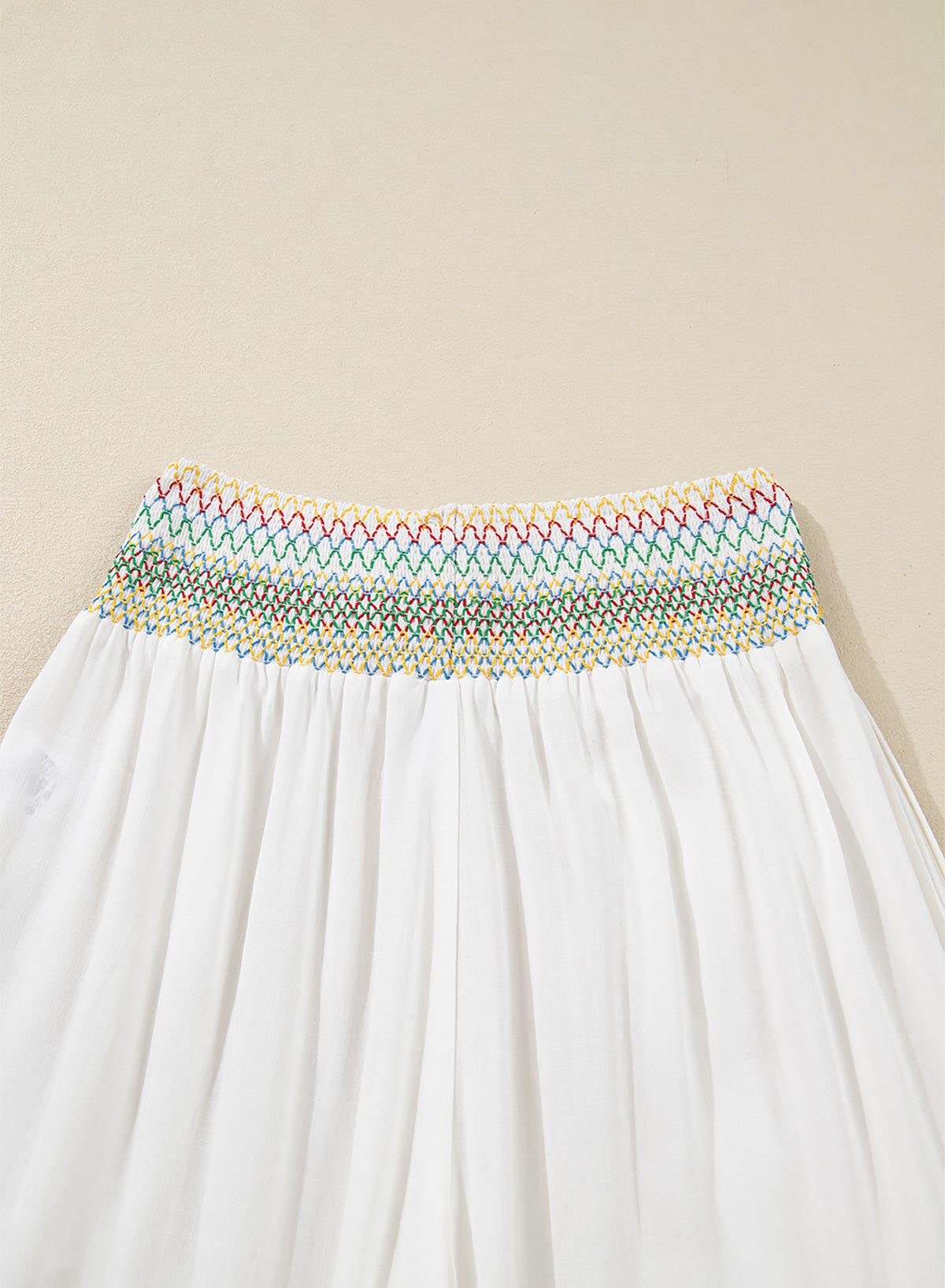 Dokotoo Beach Pants Women Smocked Waist Harem Boho Flowy Pants with Pockets
