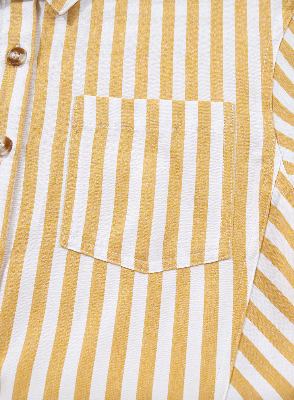 Womens Cropped Striped Button Down Shirts Ruffle 3/4 Length Sleeve Summer Tops Dressy Casual Blouses