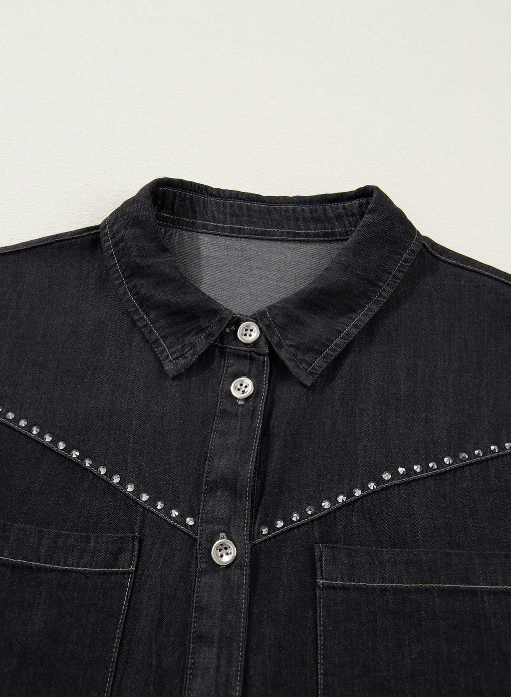 Denim jacket with diamonds