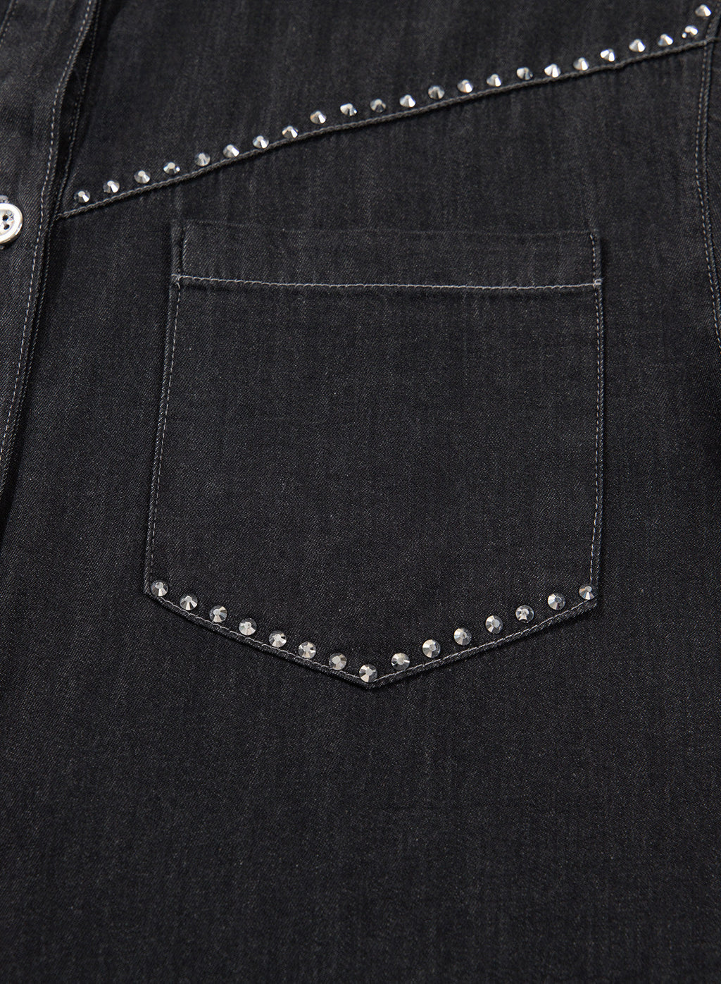 Denim jacket with diamonds