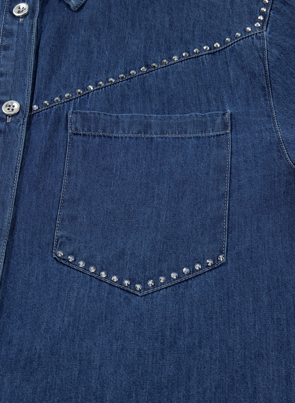 Denim jacket with diamonds