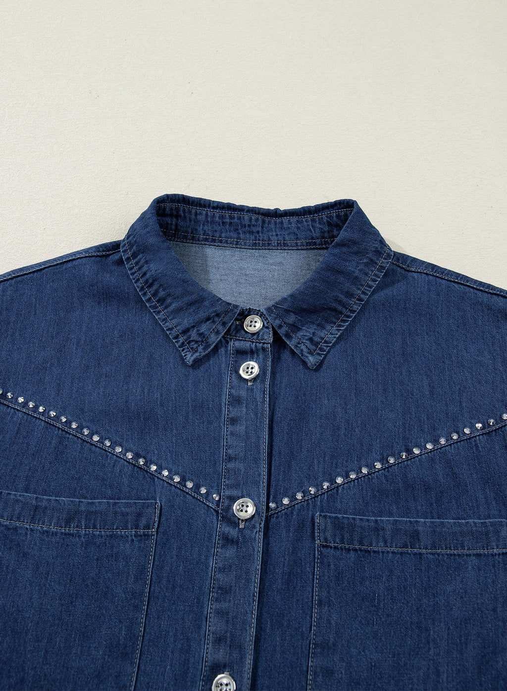 Denim jacket with diamonds