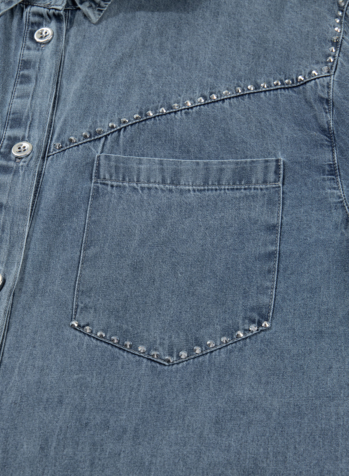 Denim jacket with diamonds