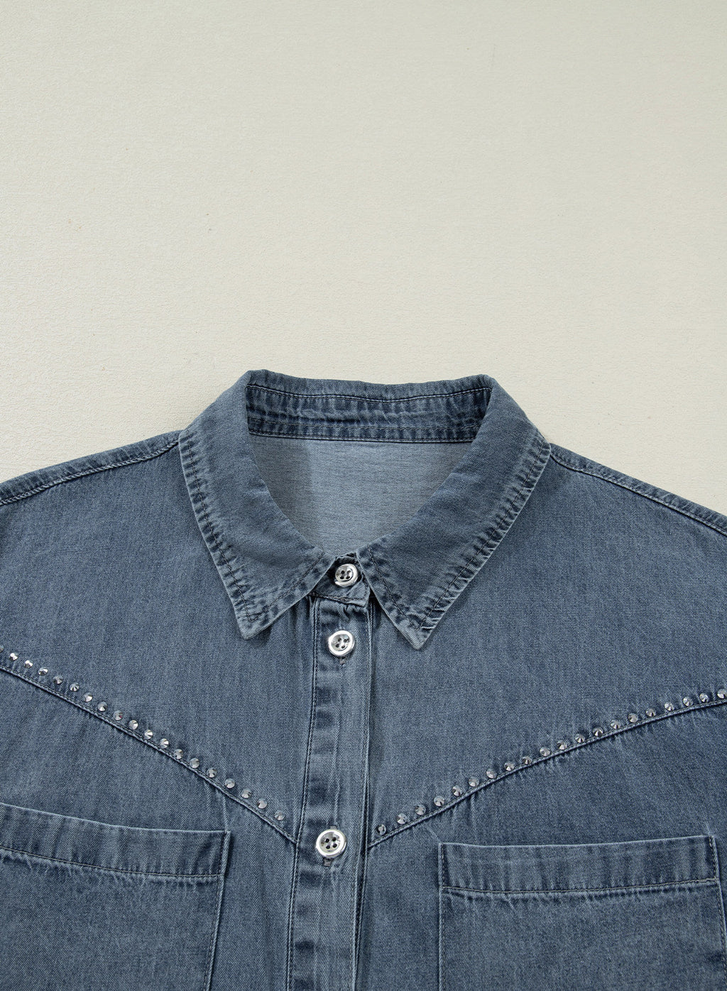 Denim jacket with diamonds