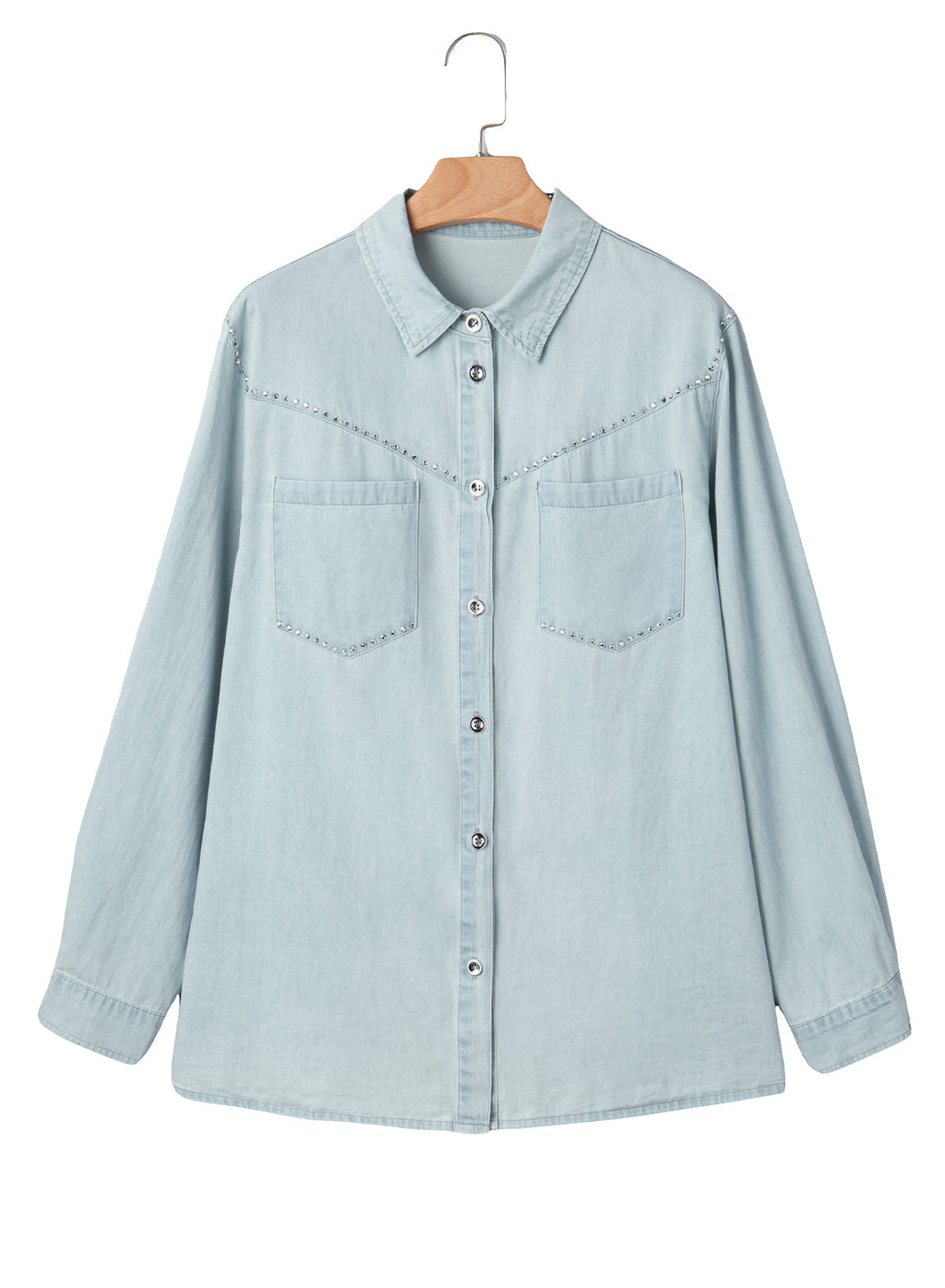 Denim jacket with diamonds