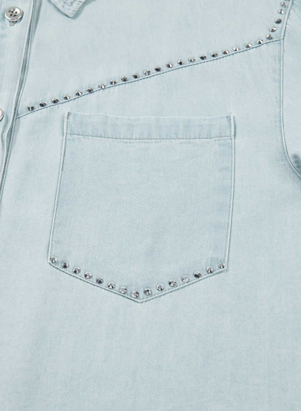 Denim jacket with diamonds