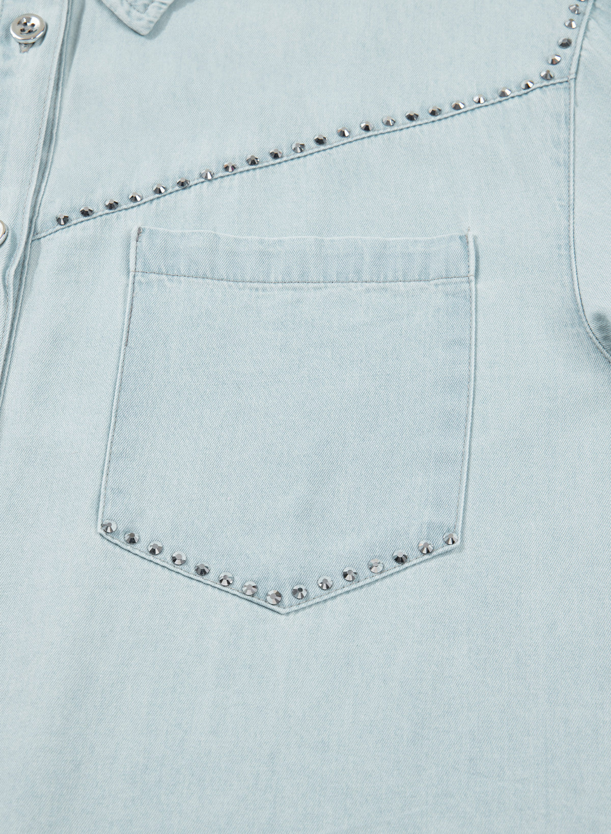 Denim jacket with diamonds