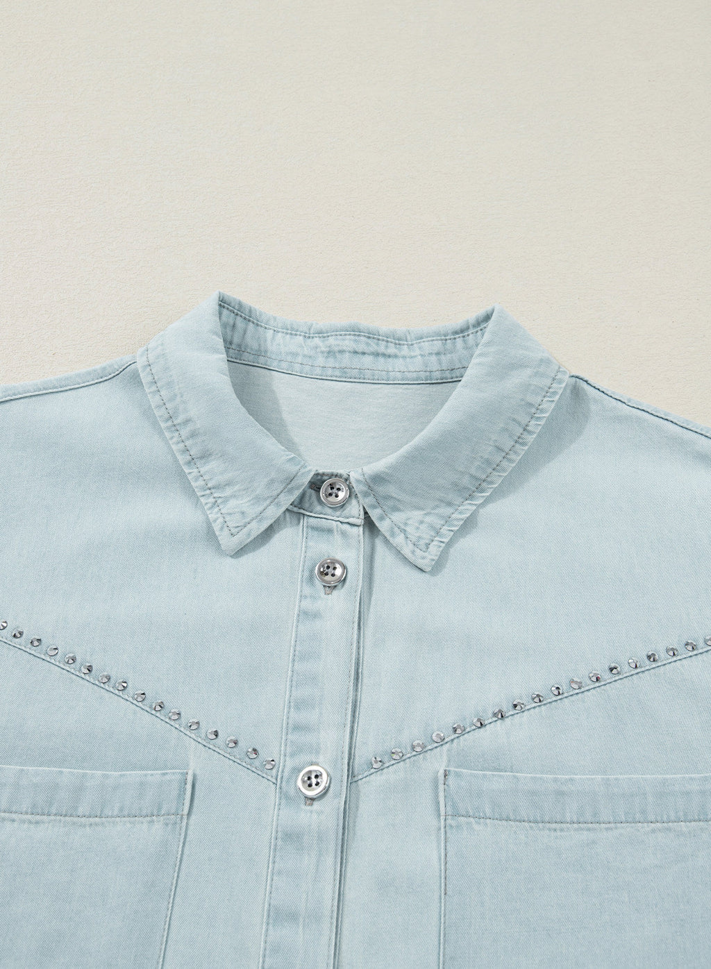 Denim jacket with diamonds