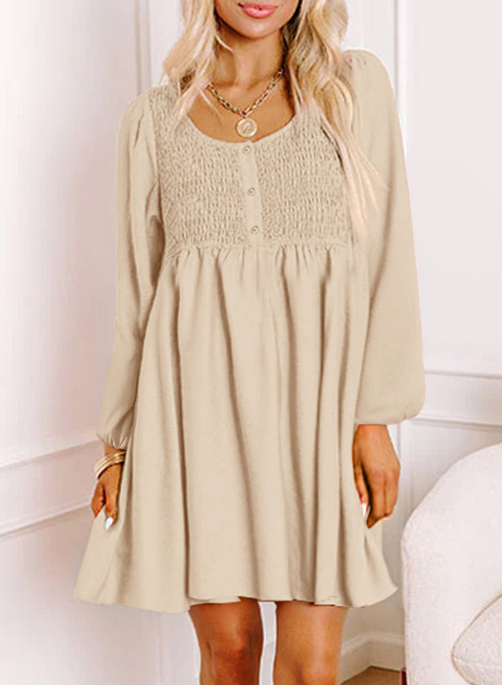 Dokotoo Fall Dresses for Women 2026 Casual Long Sleeve Mini Dress