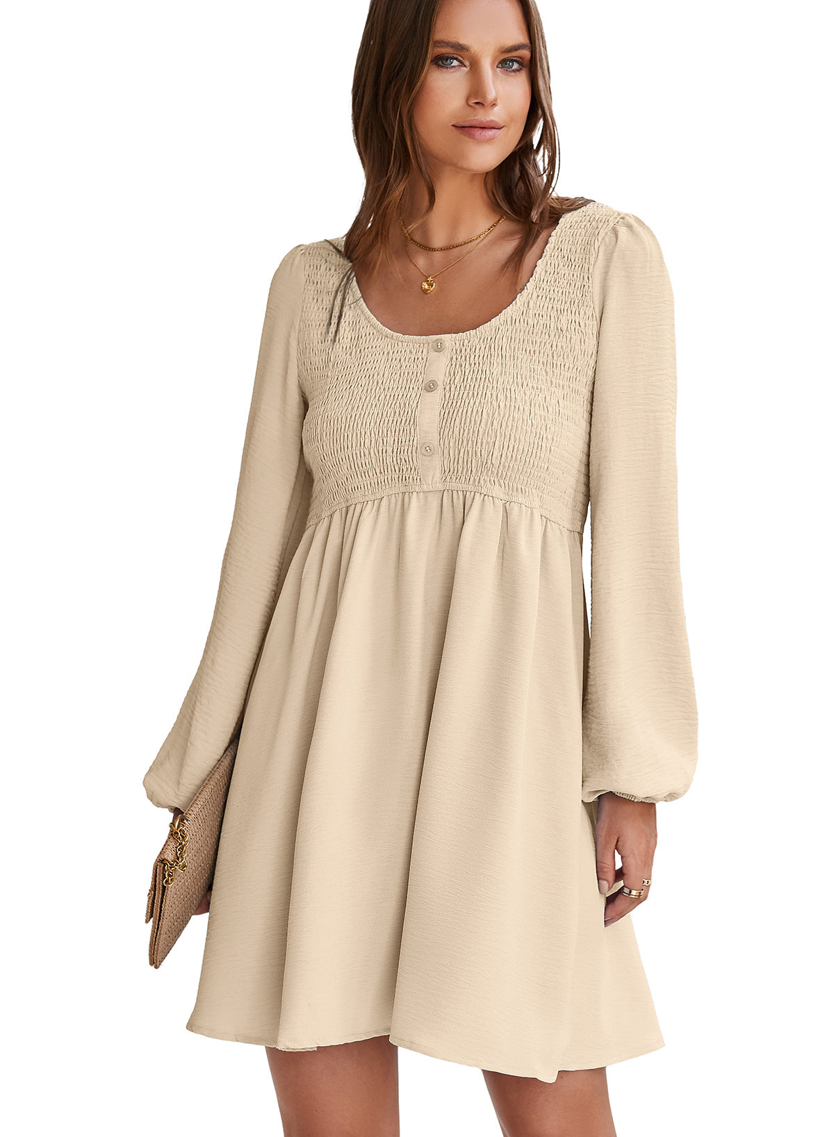 Dokotoo Fall Dresses for Women 2026 Casual Long Sleeve Mini Dress