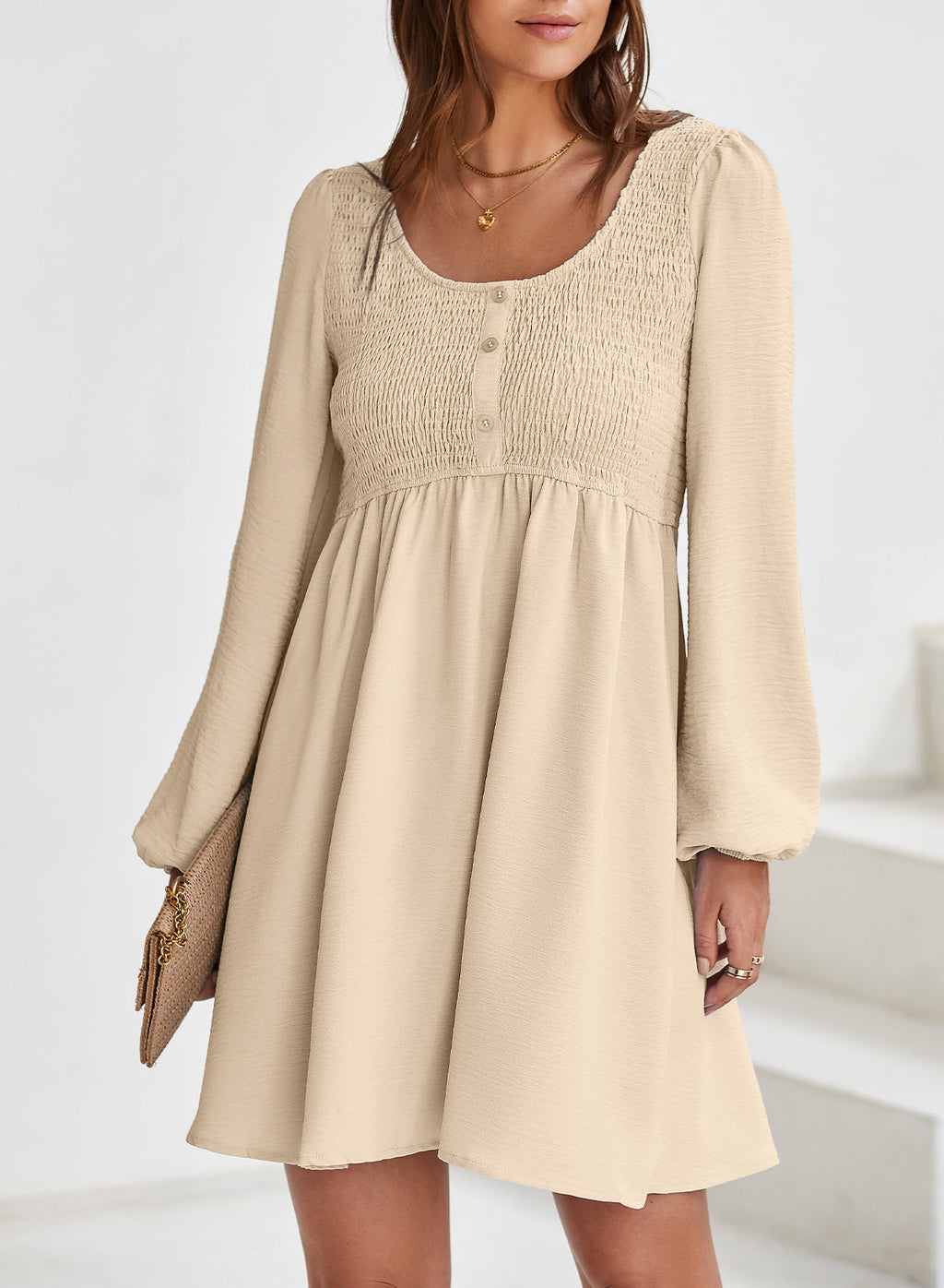 Dokotoo Fall Dresses for Women 2026 Casual Long Sleeve Mini Dress