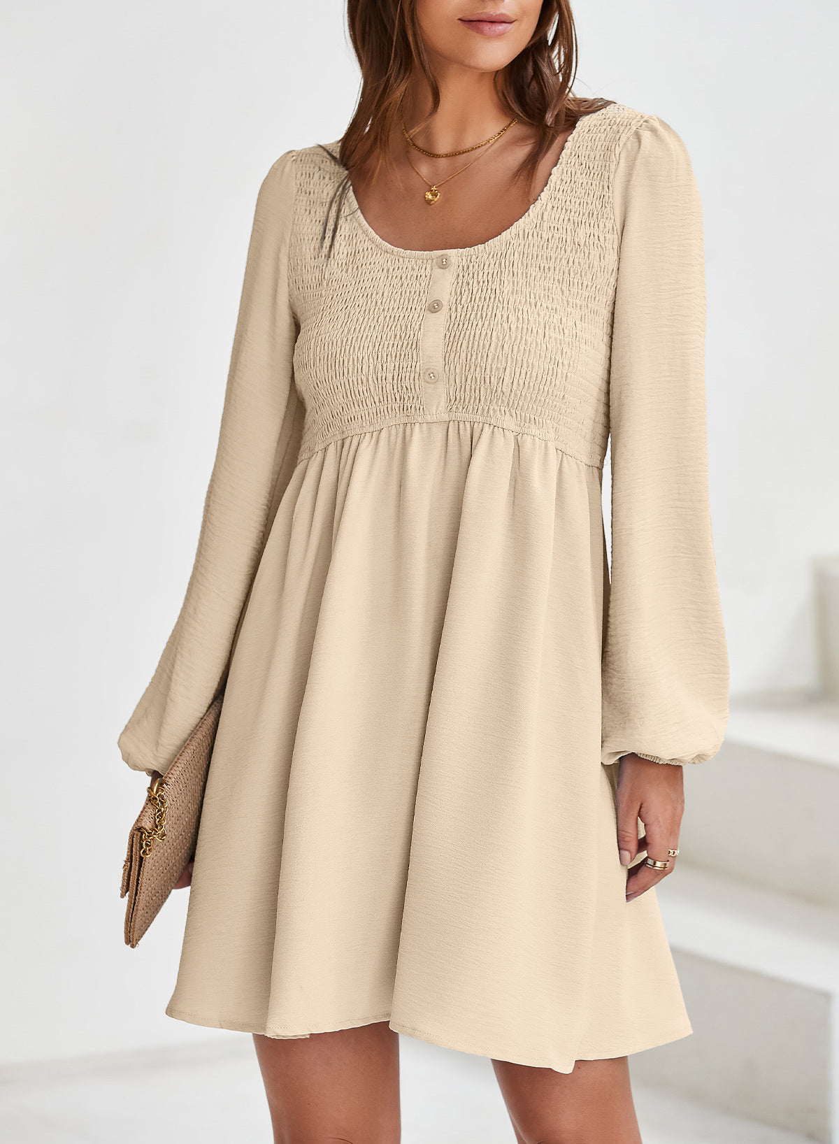 Dokotoo Fall Dresses for Women 2026 Casual Long Sleeve Mini Dress