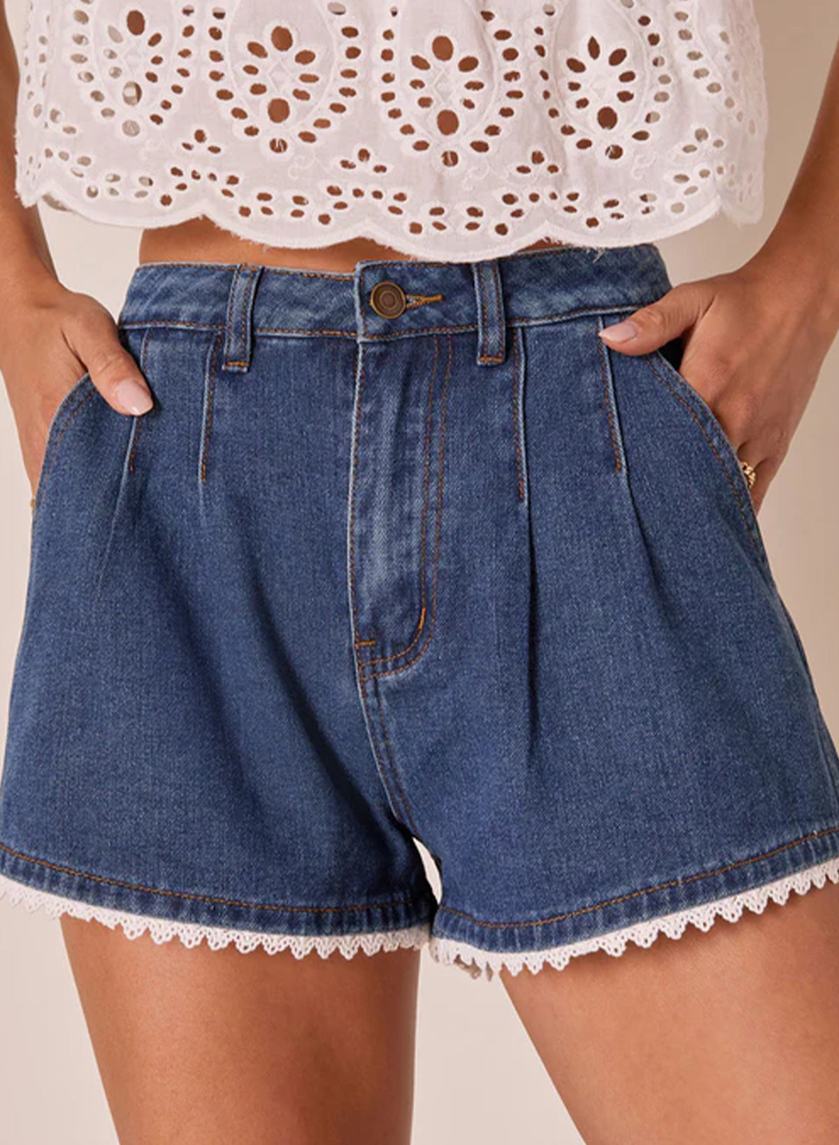 Denim shorts
