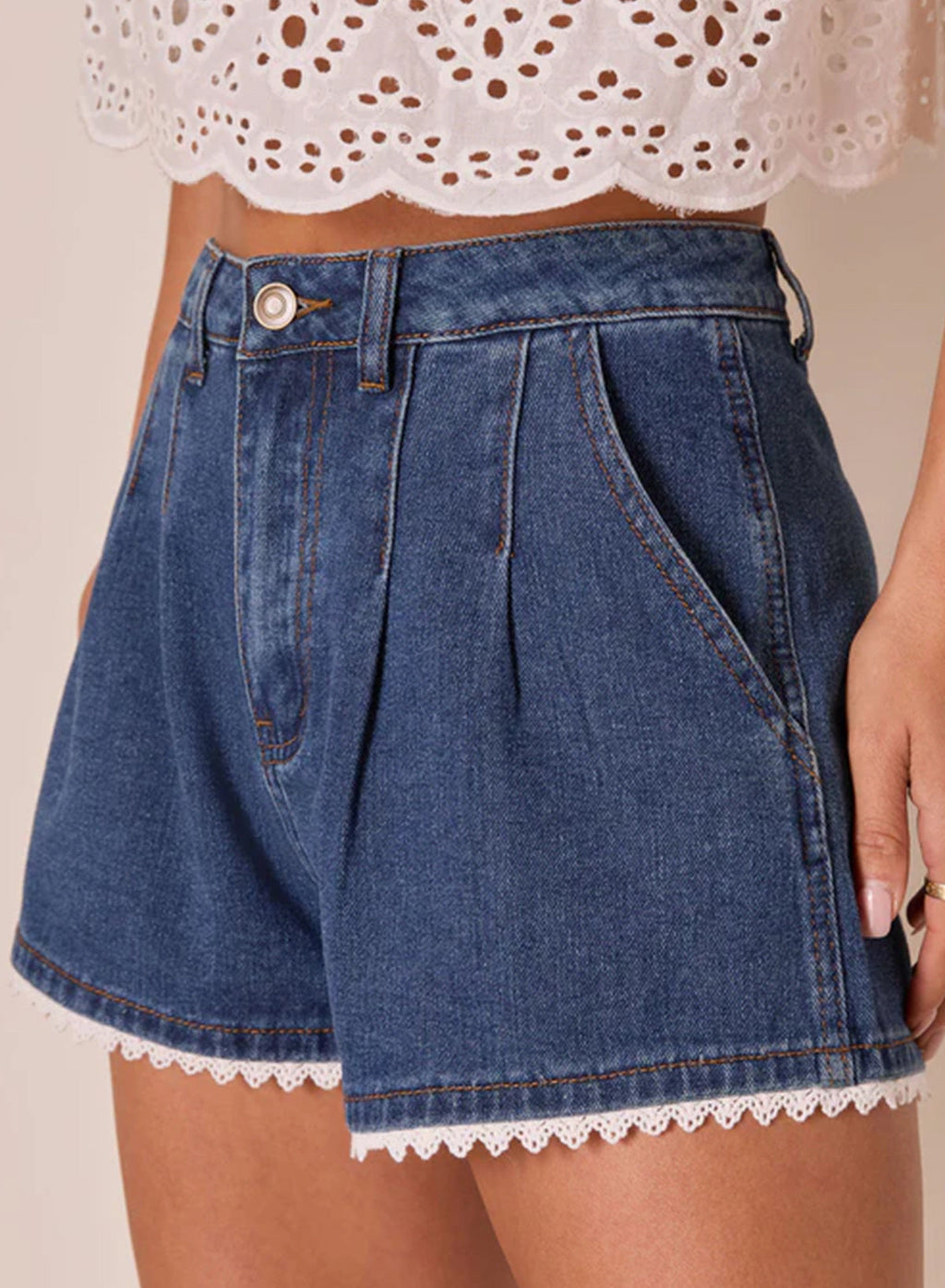 Denim shorts