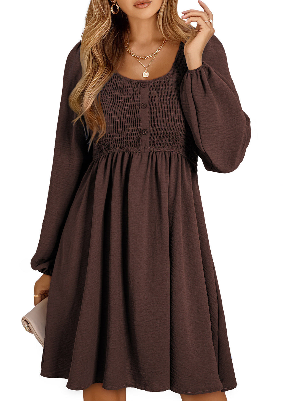 Dokotoo Fall Dresses for Women 2026 Casual Long Sleeve Mini Dress