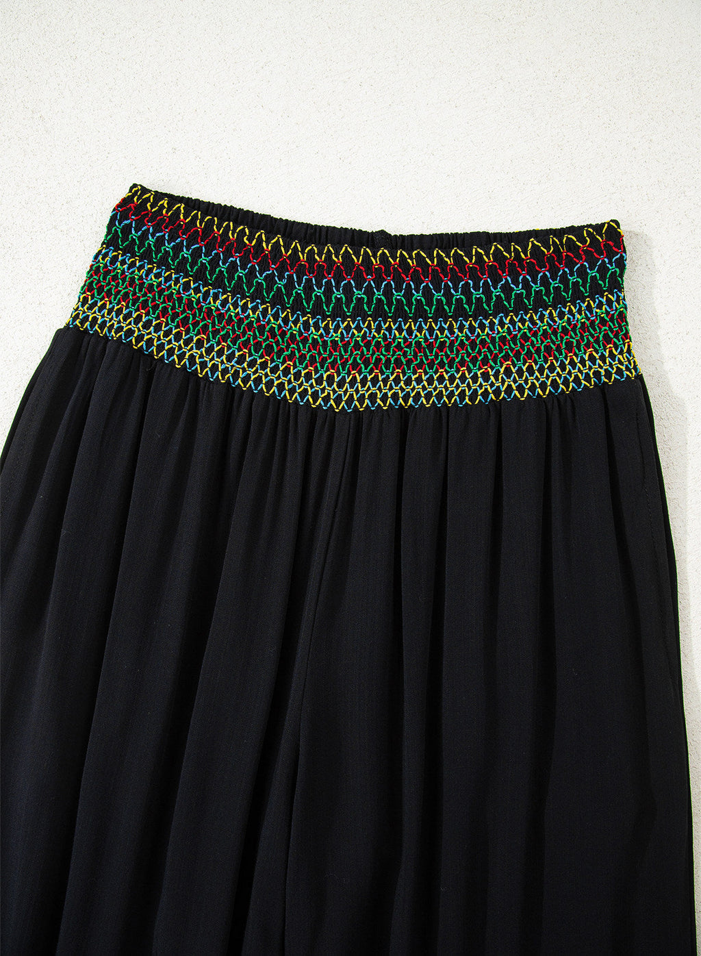 Dokotoo Beach Pants Women Smocked Waist Harem Boho Flowy Pants with Pockets