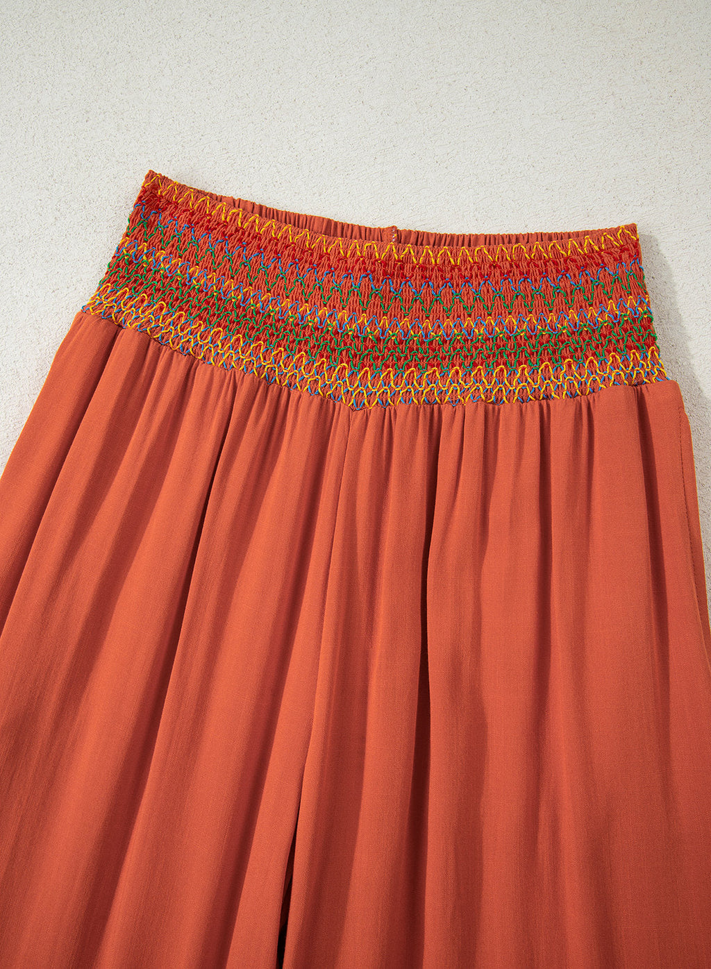 Dokotoo Beach Pants Women Smocked Waist Harem Boho Flowy Pants with Pockets