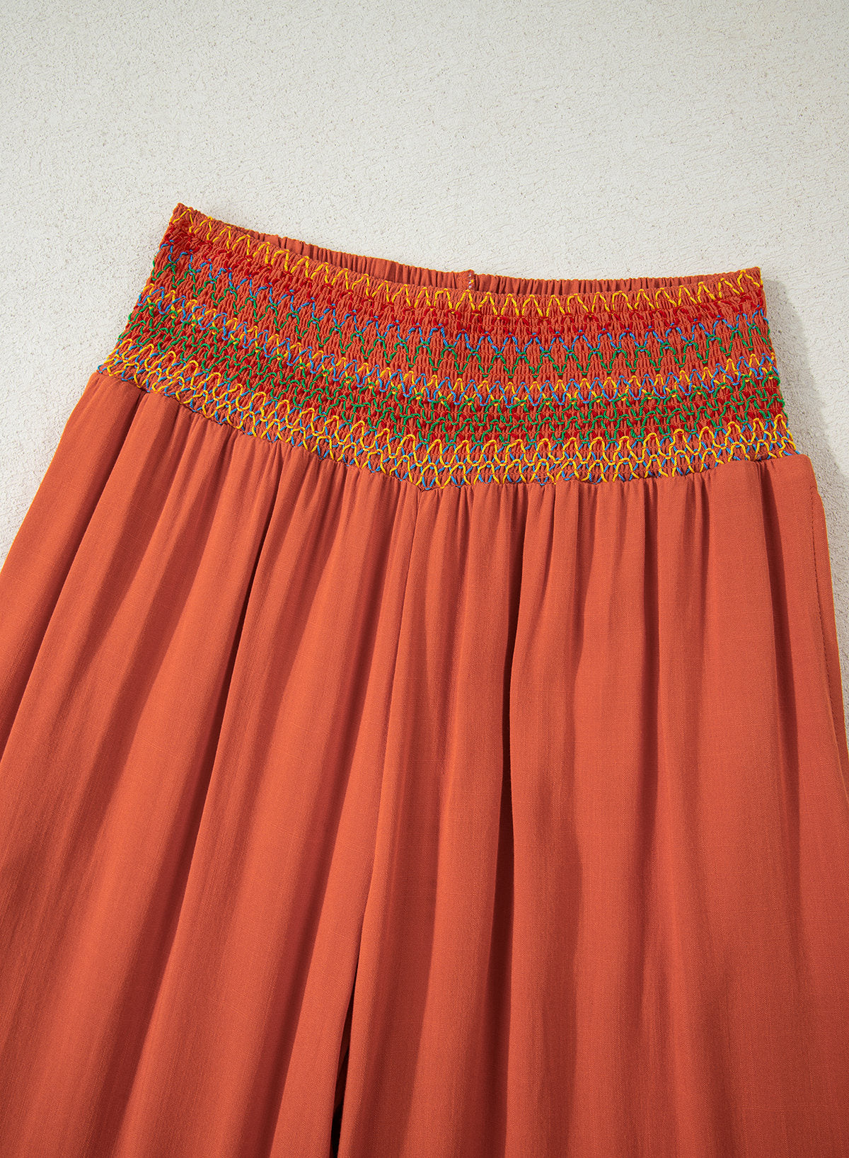 Dokotoo Beach Pants Women Smocked Waist Harem Boho Flowy Pants with Pockets
