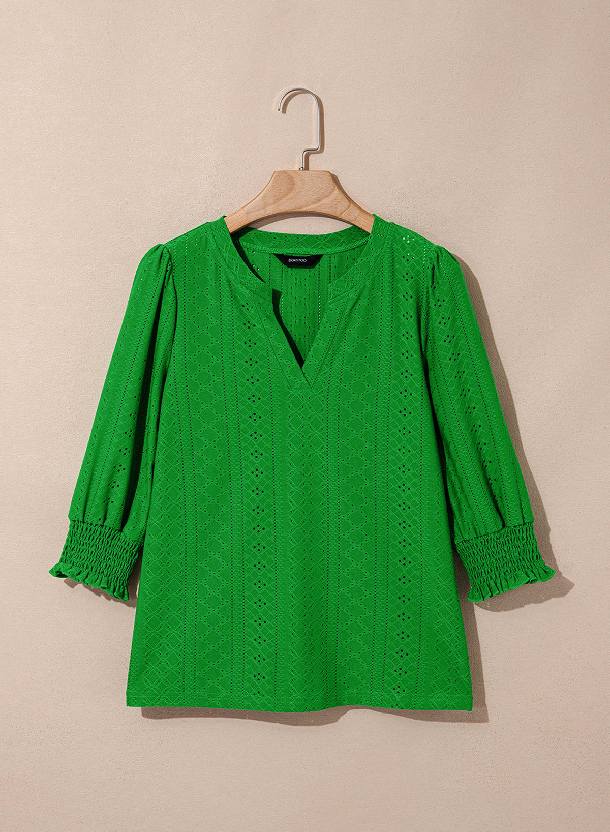 Dokotoo Womens Hollow Out Blouses 3/4 Sleeve Business Tops T-Shirts 2026